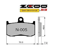 plaquettes de frein ZCOO 335 R1/R6