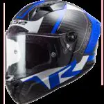 CASQUE RACING THUNDER RACING 1 BLUE WITHE LS2