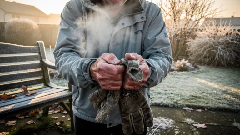 Mains gelées en janvier poussant à revoir l’équipement hivernal face au froid intense
